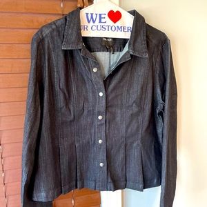 Nic&Zoe denim button down top